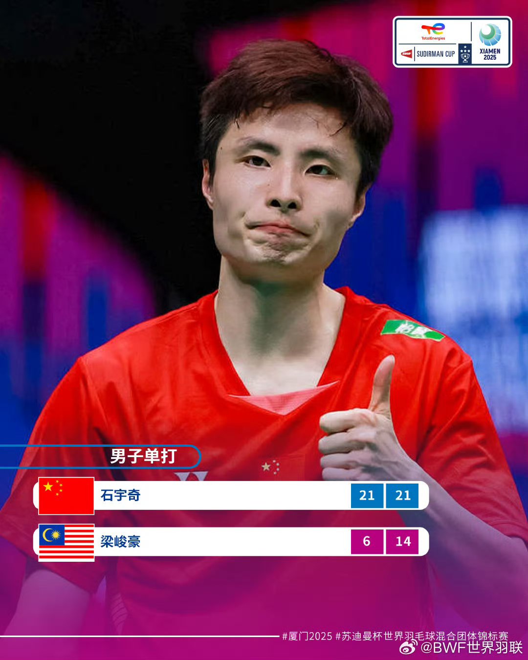 马来西亚队翻盘法国队，石宇奇扛起全队的简单介绍